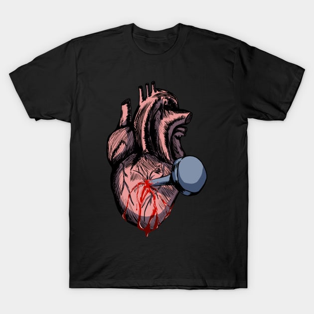 Heartbreak! A Nail Through the Heart (color) T-Shirt by AidanThomas